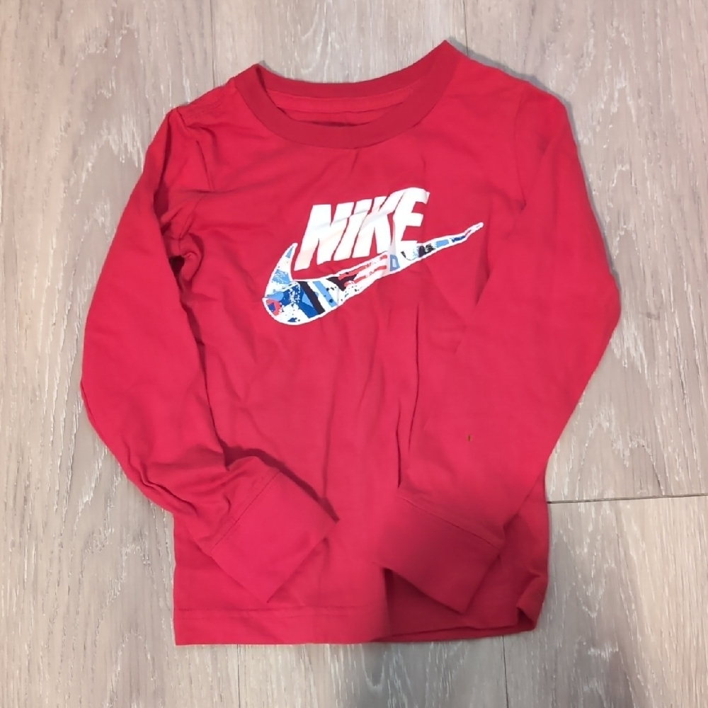 Nike Kids Bright Red Long Sleeve Tee